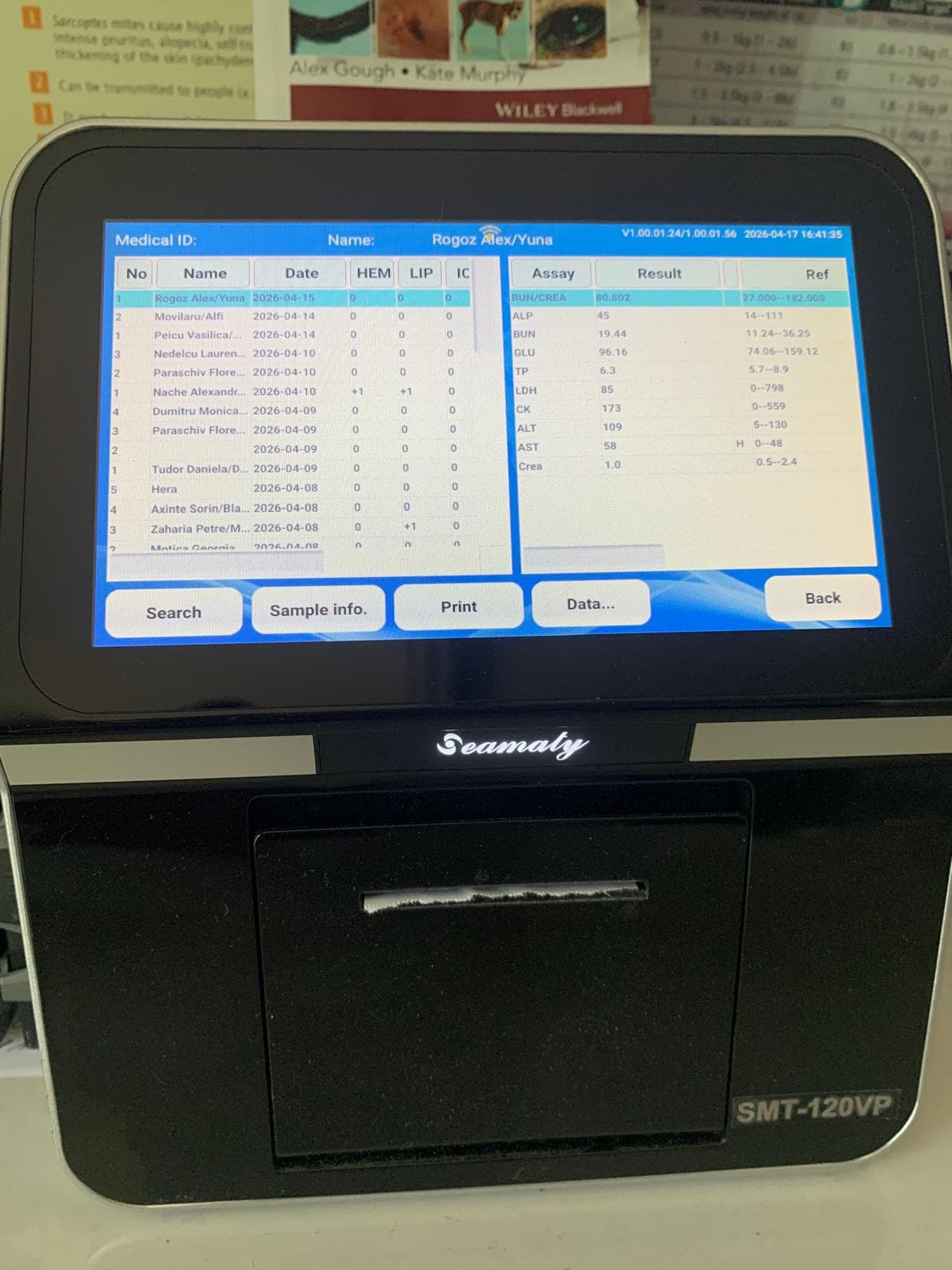 Analizor biochimie Seamaty — Analize de laborator, Cabinet VetPlus Călărași